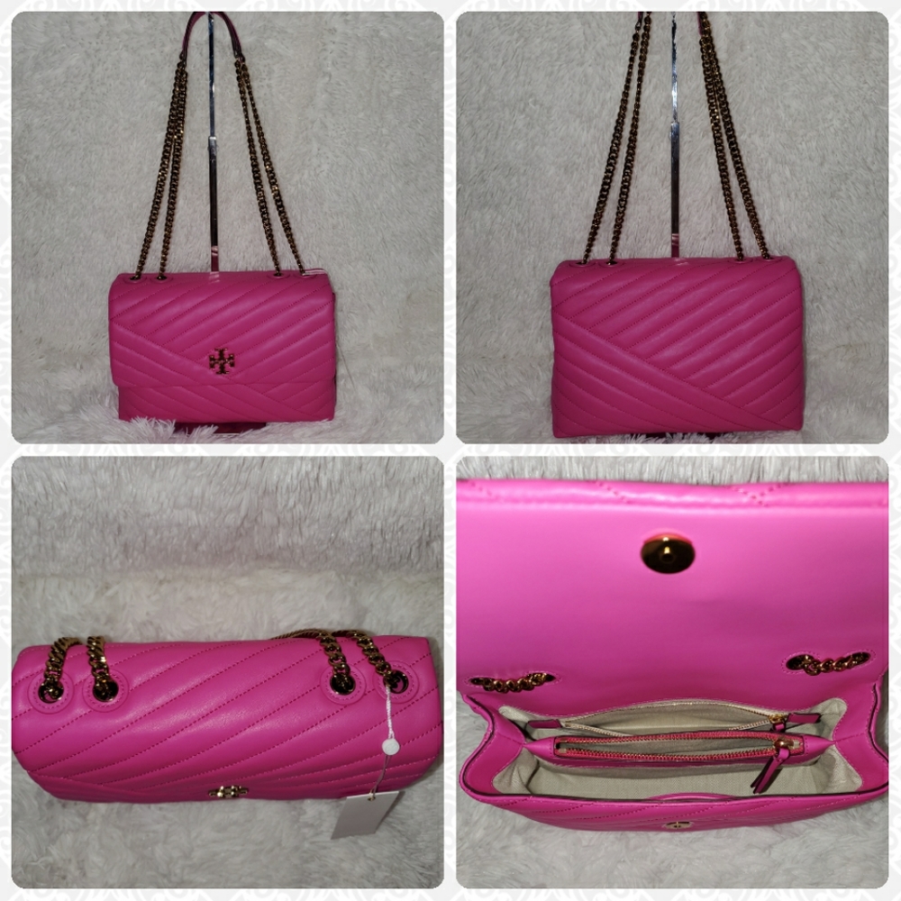 💗New Tory Burch CHEVRON CONVERTIBLE SHOULDER BAG - Picture 7 of 8